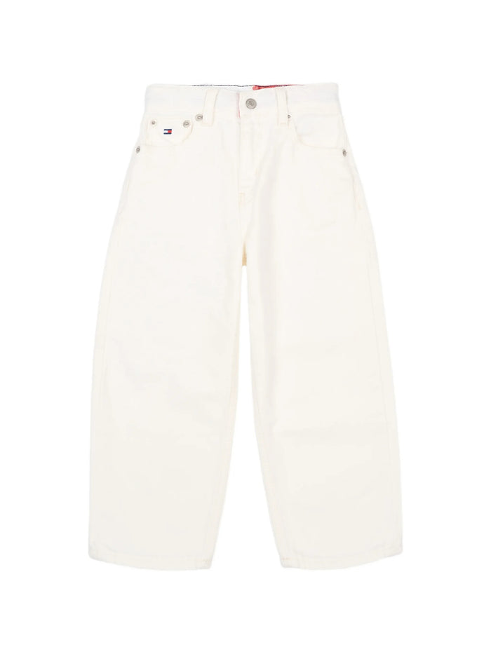 Heritage Flag Baggy Jeans White