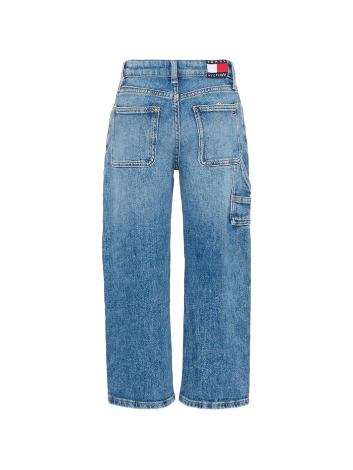 Heritage Flag Baggy Worker Jeans Blue