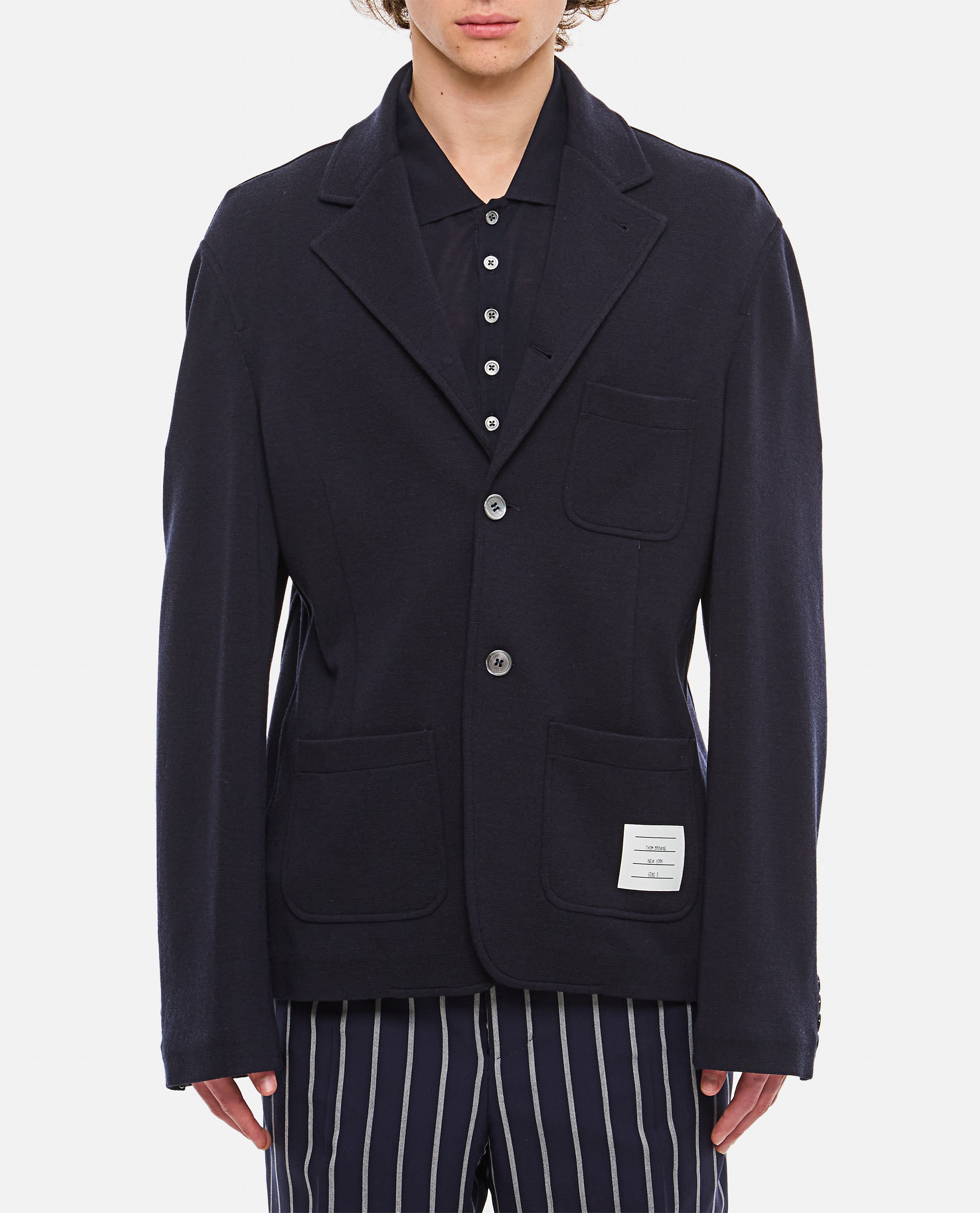 Thom Browne Jackets Blue Virgin Wool