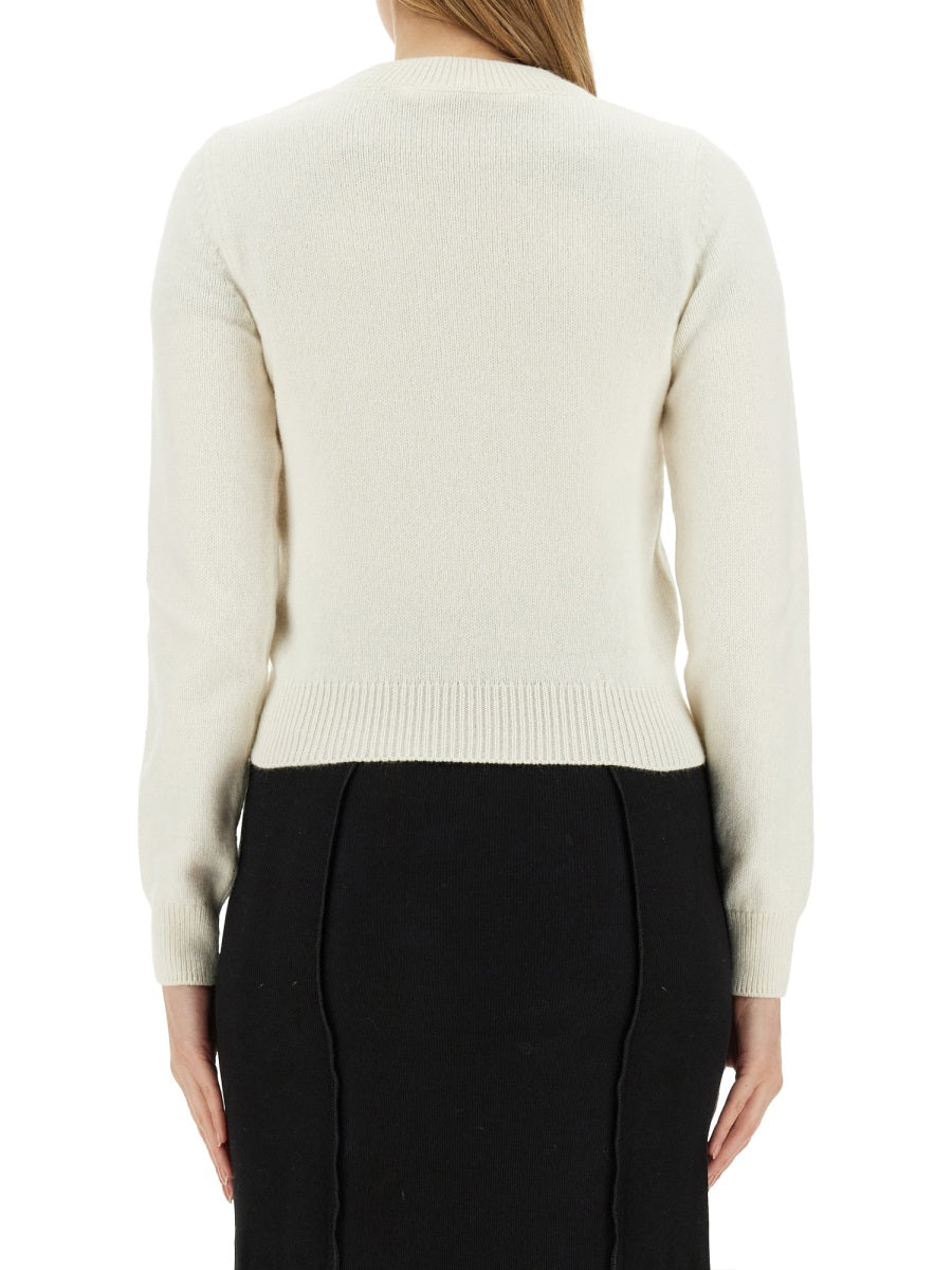 Logo Jersey Ivory Merinos Wool Jumpers