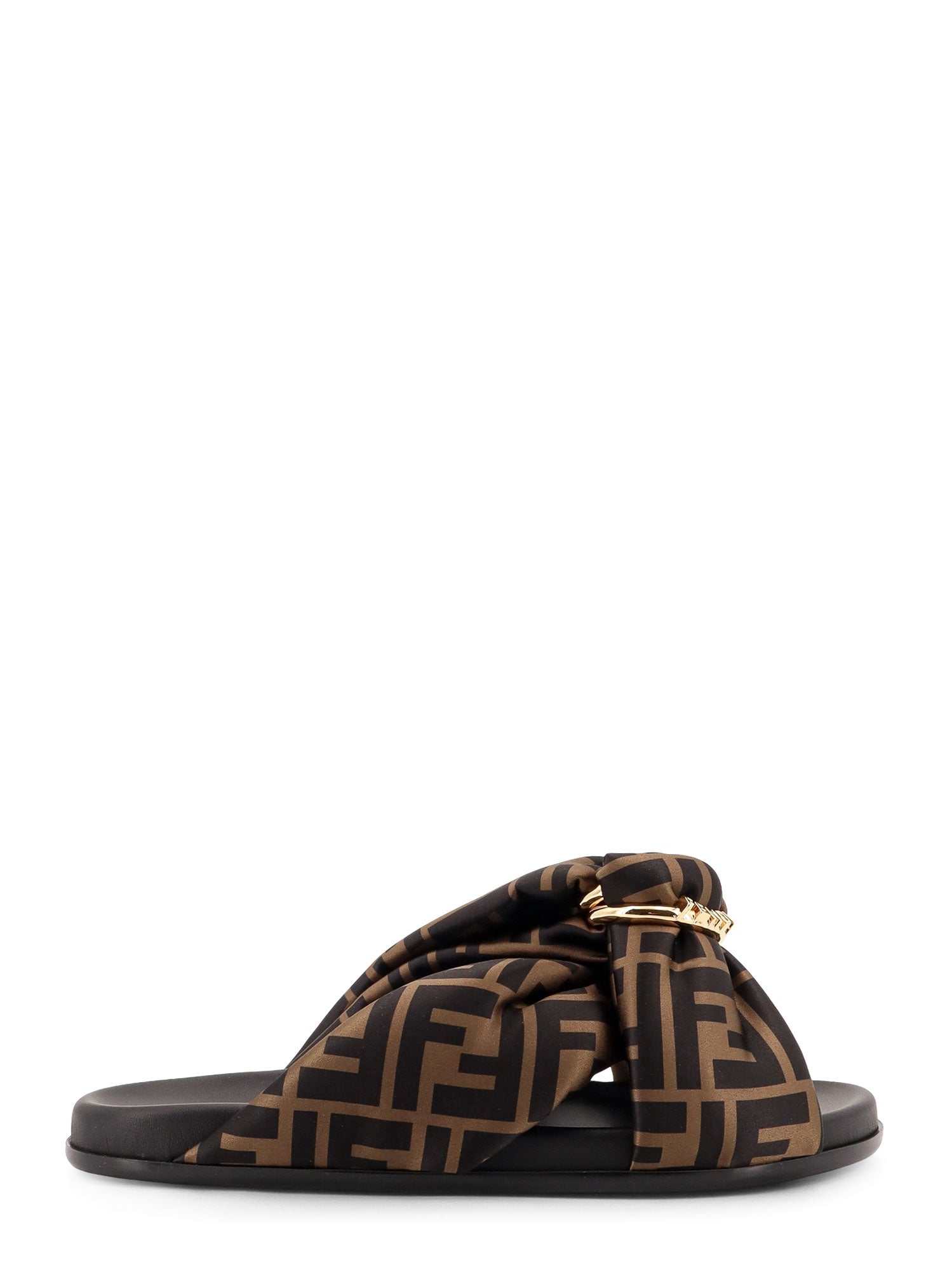 Fendi Sandals Brown Poliestere Elastan