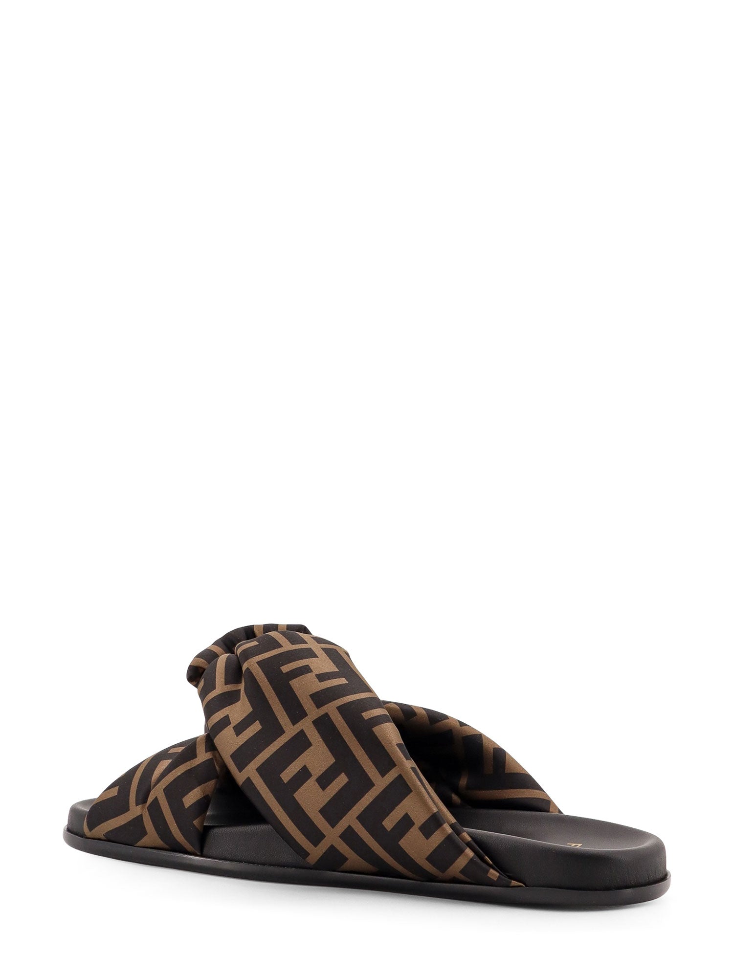 Fendi Sandals Brown Poliestere Elastan