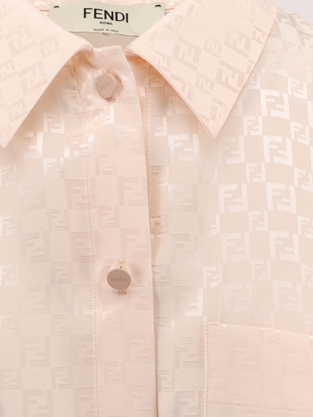 Fendi Shirts Pink Seta