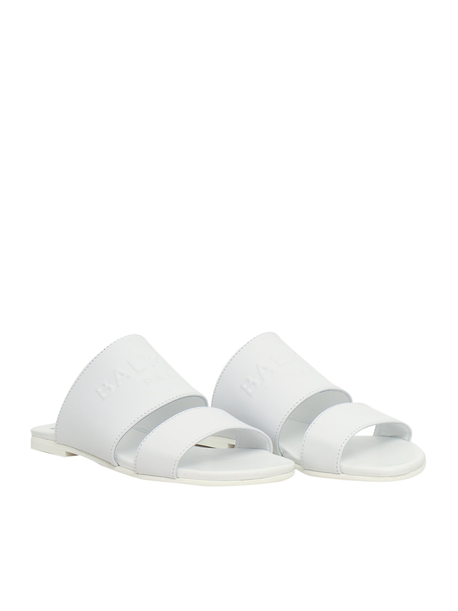 SANDALS White Leather