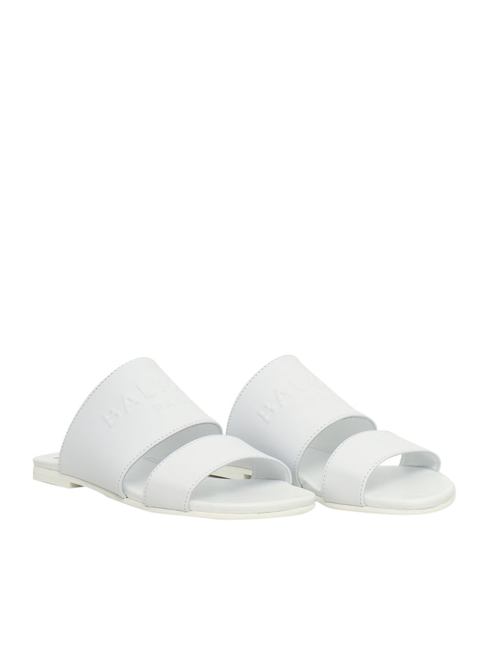 SANDALS White Leather