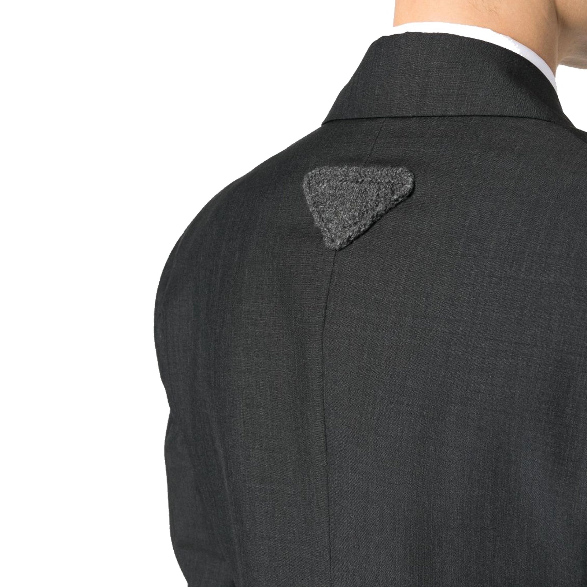 Double-Breasted Wool Jacket Gray