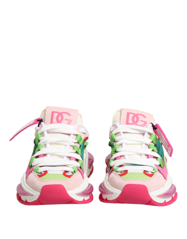 Dolce & Gabbana 95% Acetate 5% Cotton 40% Polyamide (Nylon) 5% Polyurethane 10% Viscose 10% Polyurethane Coated 25% Calf Leather sneaker in multicolor