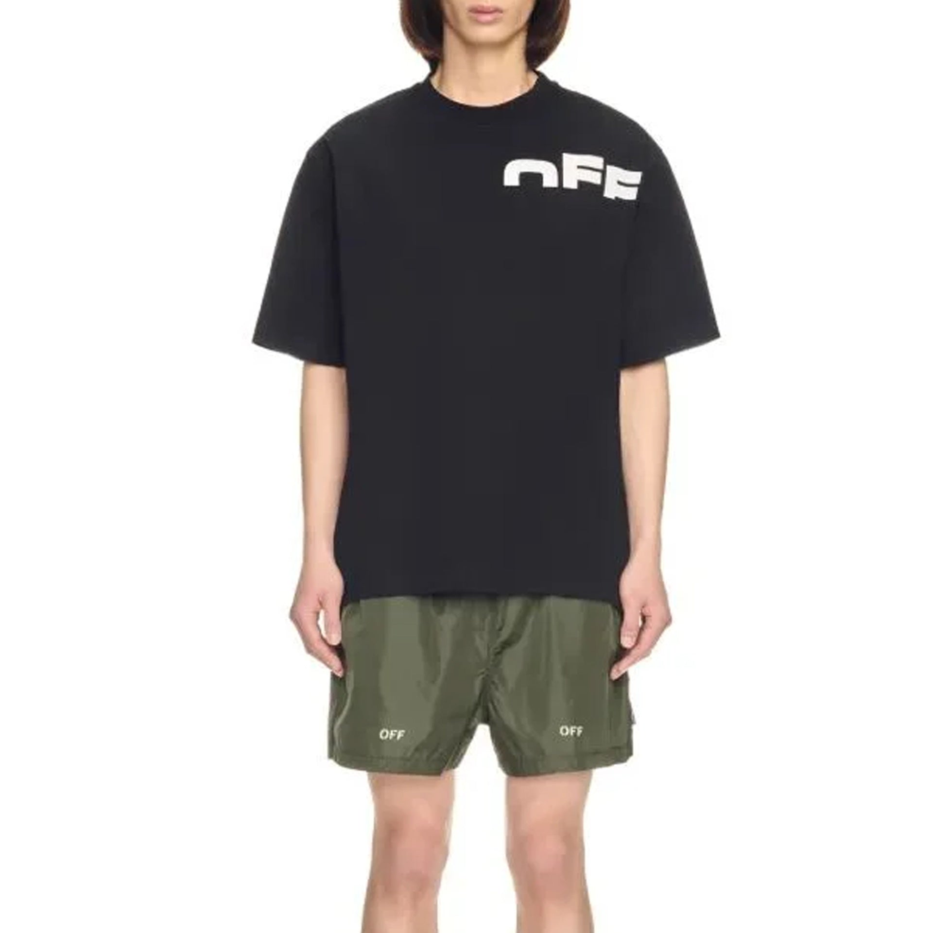 Off-White Logo T-Shirt Black Cotton