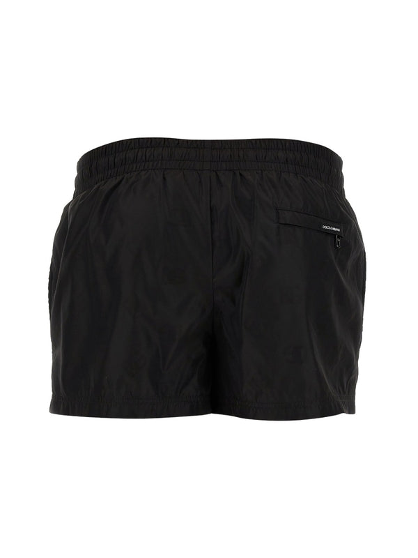 Swimsuit Black Polyester Swim Shorts