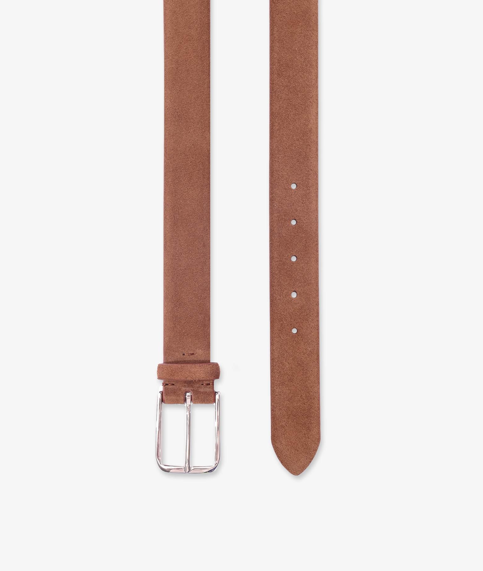 Suede Leather Belt Darkbrown Cinture