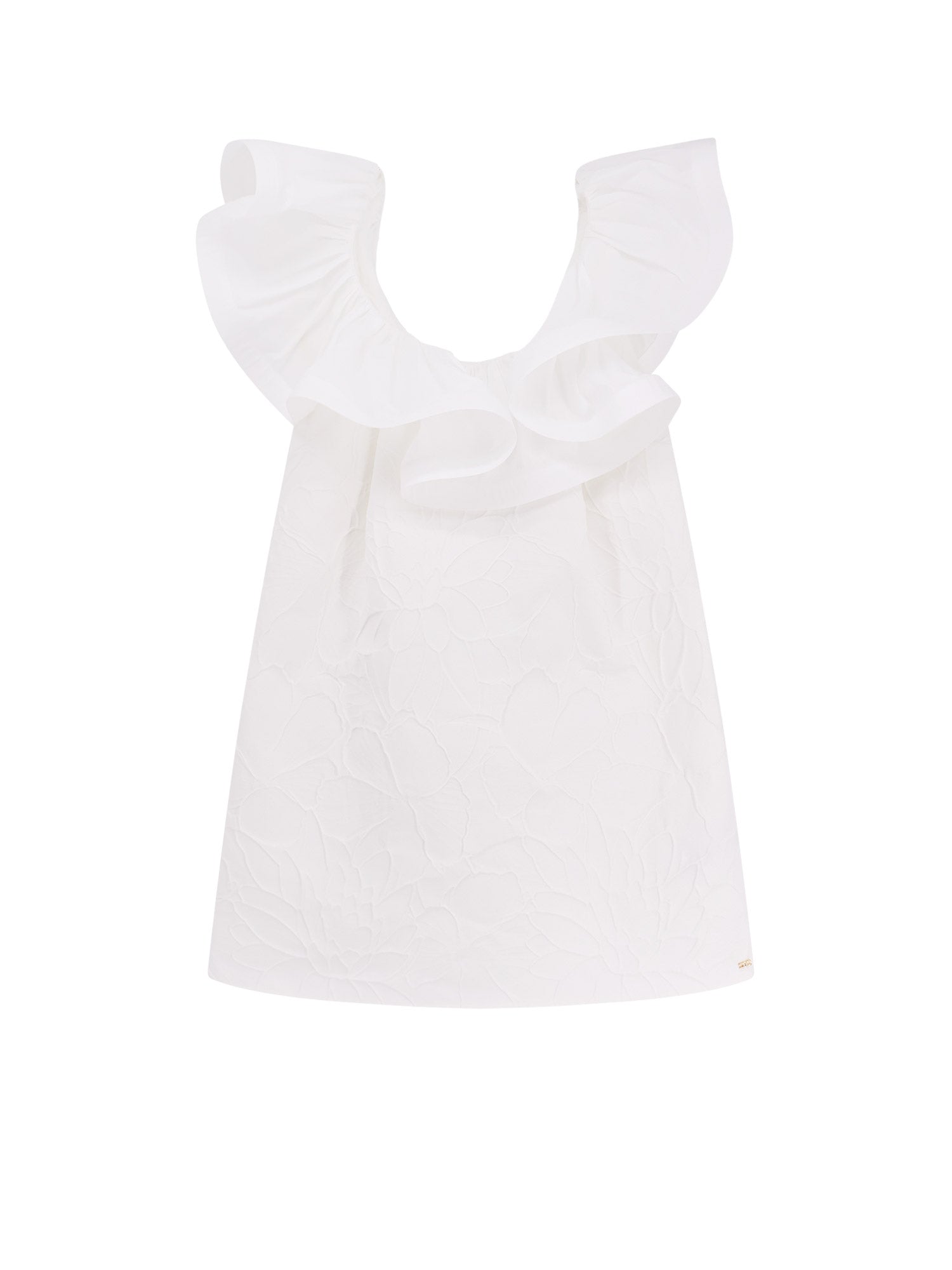 Elisabetta Franchi Dresses White Cotone Poliestere Acrilica