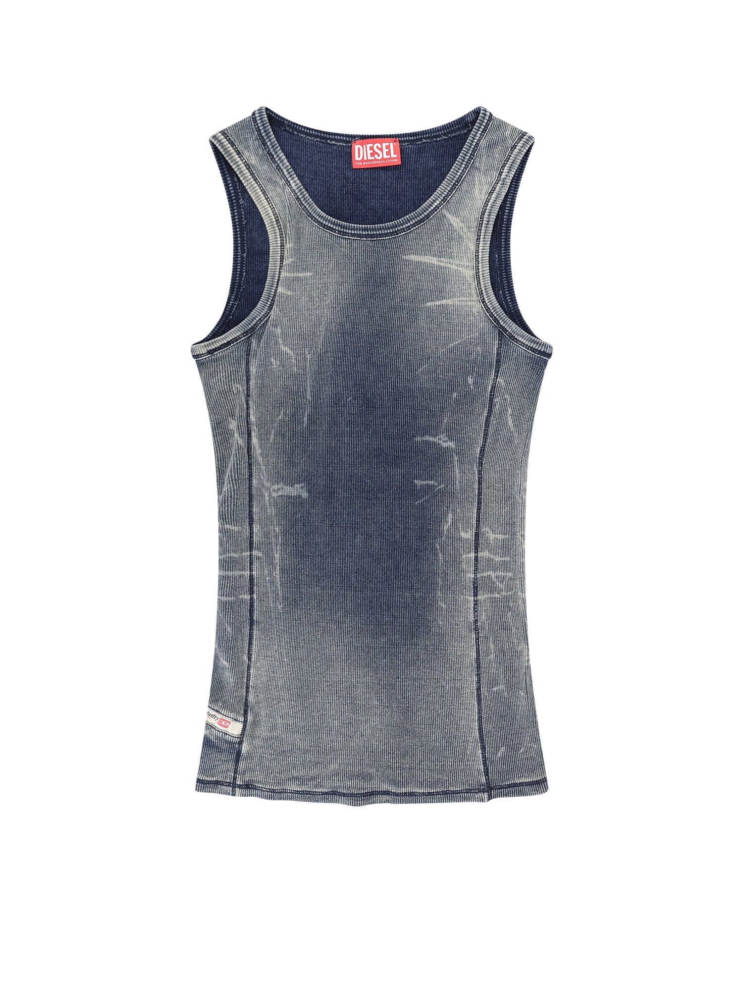 Diesel T-Shirts And Polos Blue Cotone Elastane