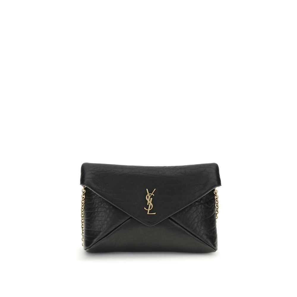 Cassandre Chain Clutch Bag Black