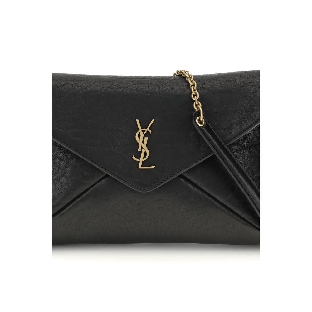 Cassandre Chain Clutch Bag Black