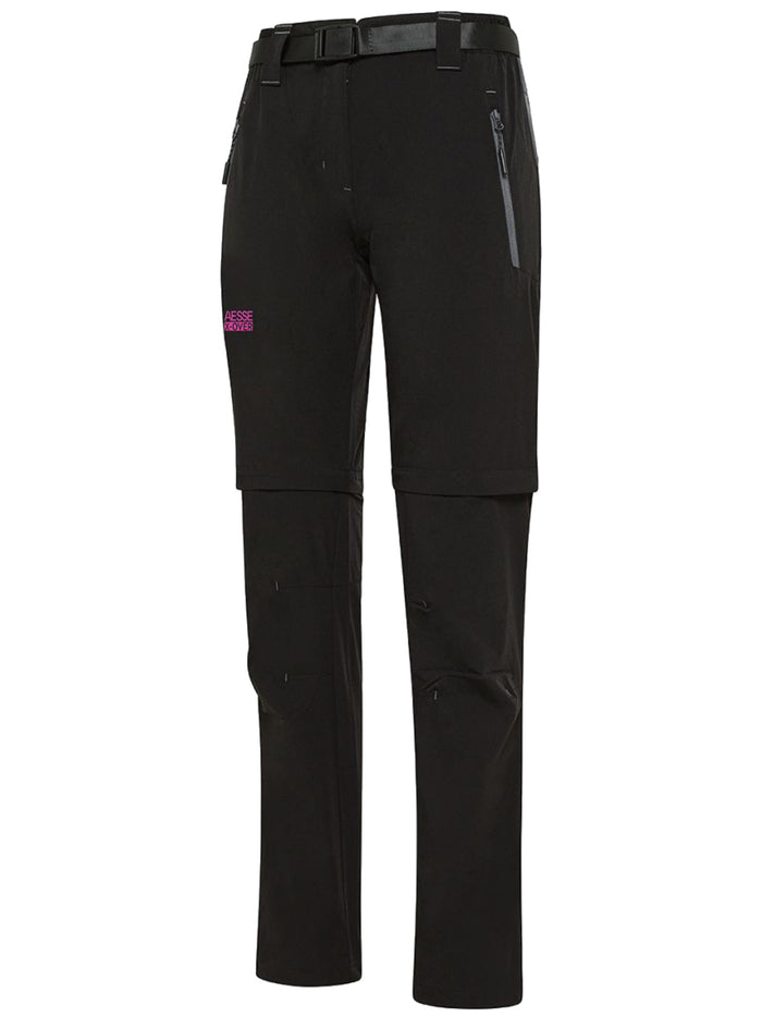 Seattle Zip Off Woman W16022 Nylon Stretch Gr 130 Black Pantaloni