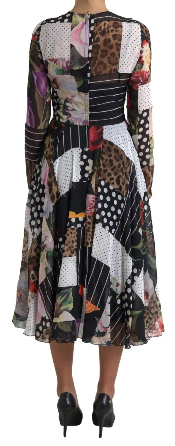 Dolce & Gabbana 91% Silk 9% Elastane dress in multicolor