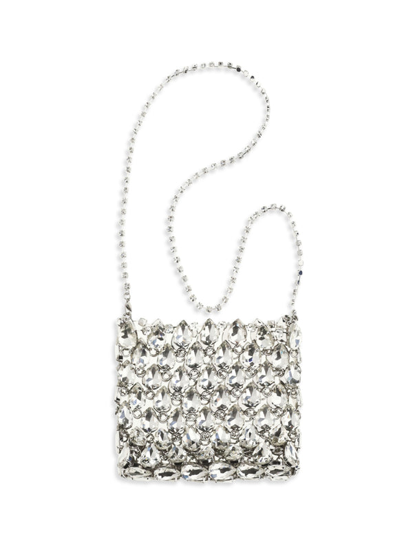 Self-Portrait 100% Polyester shoulder bag in silver