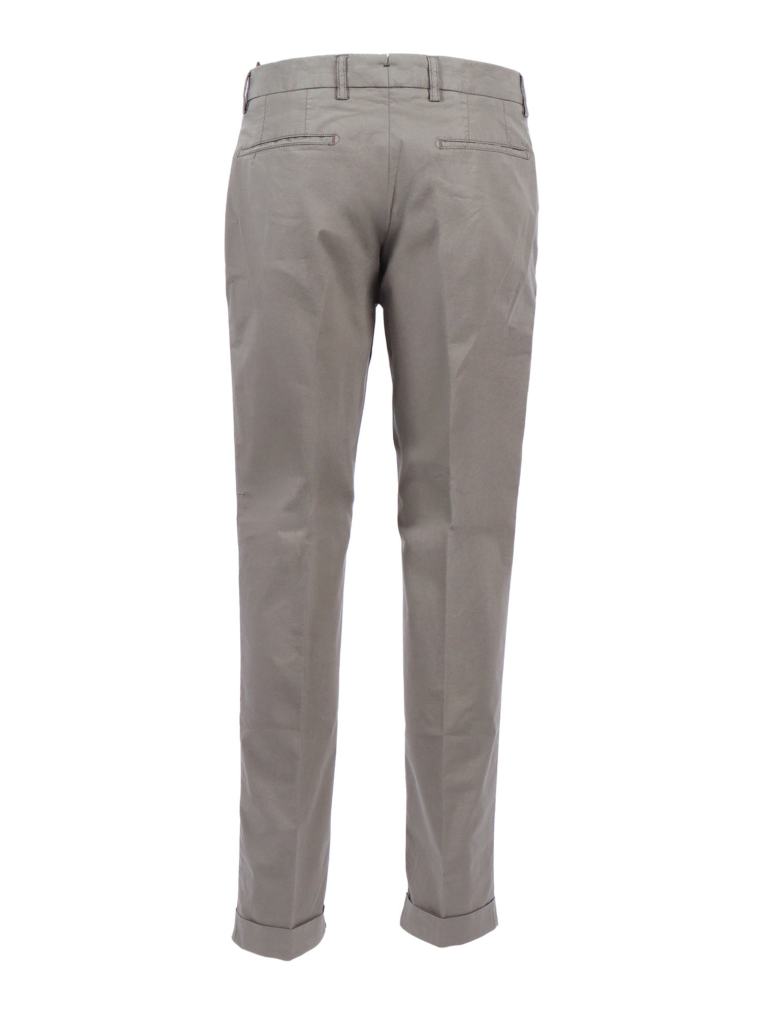 Retrolong-Gd Pants Green Cotton Lyocell Elastane