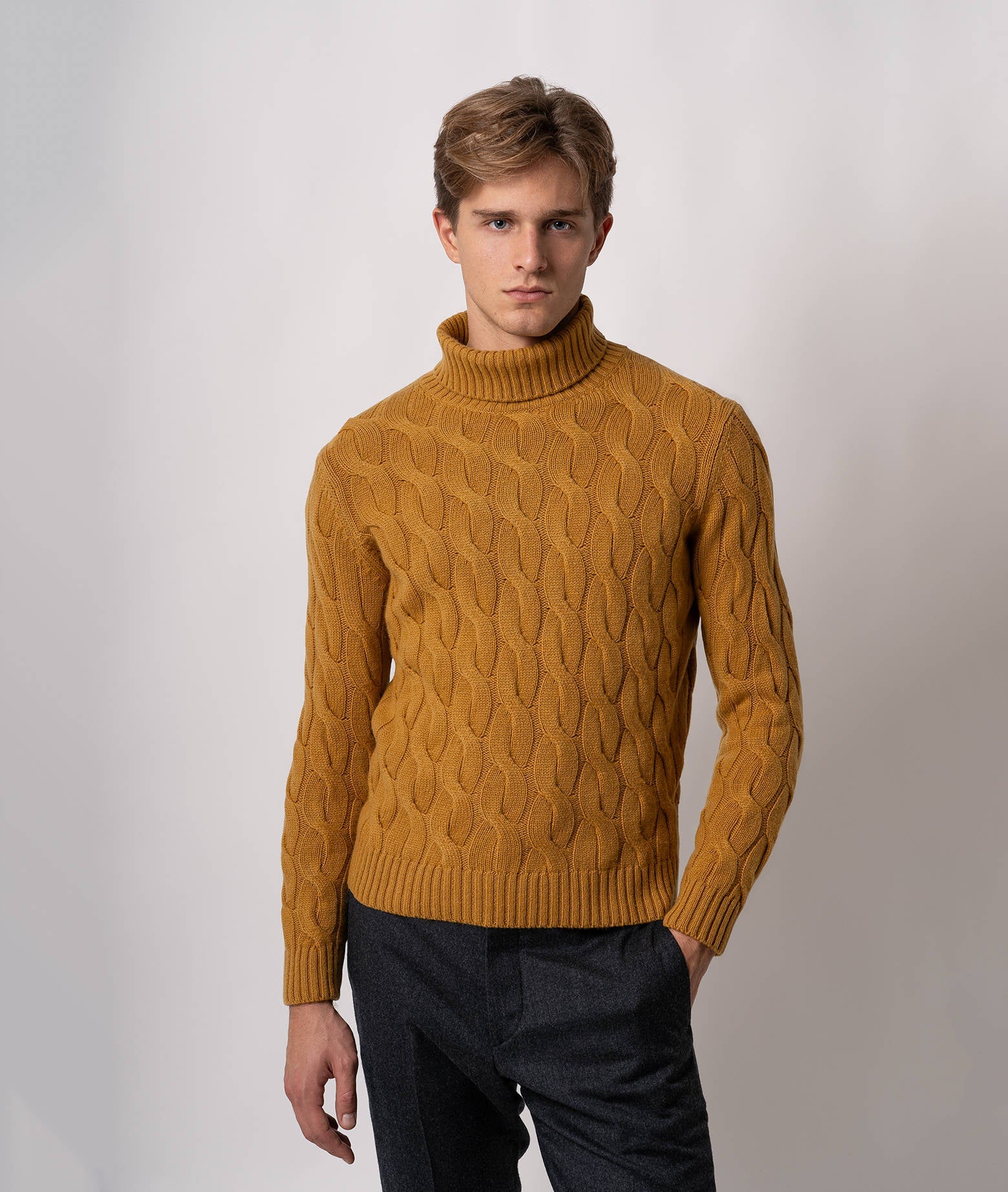 Turtleneck Cashmere Sweater Lapponia Green Maglieria Dis/lav Pesante