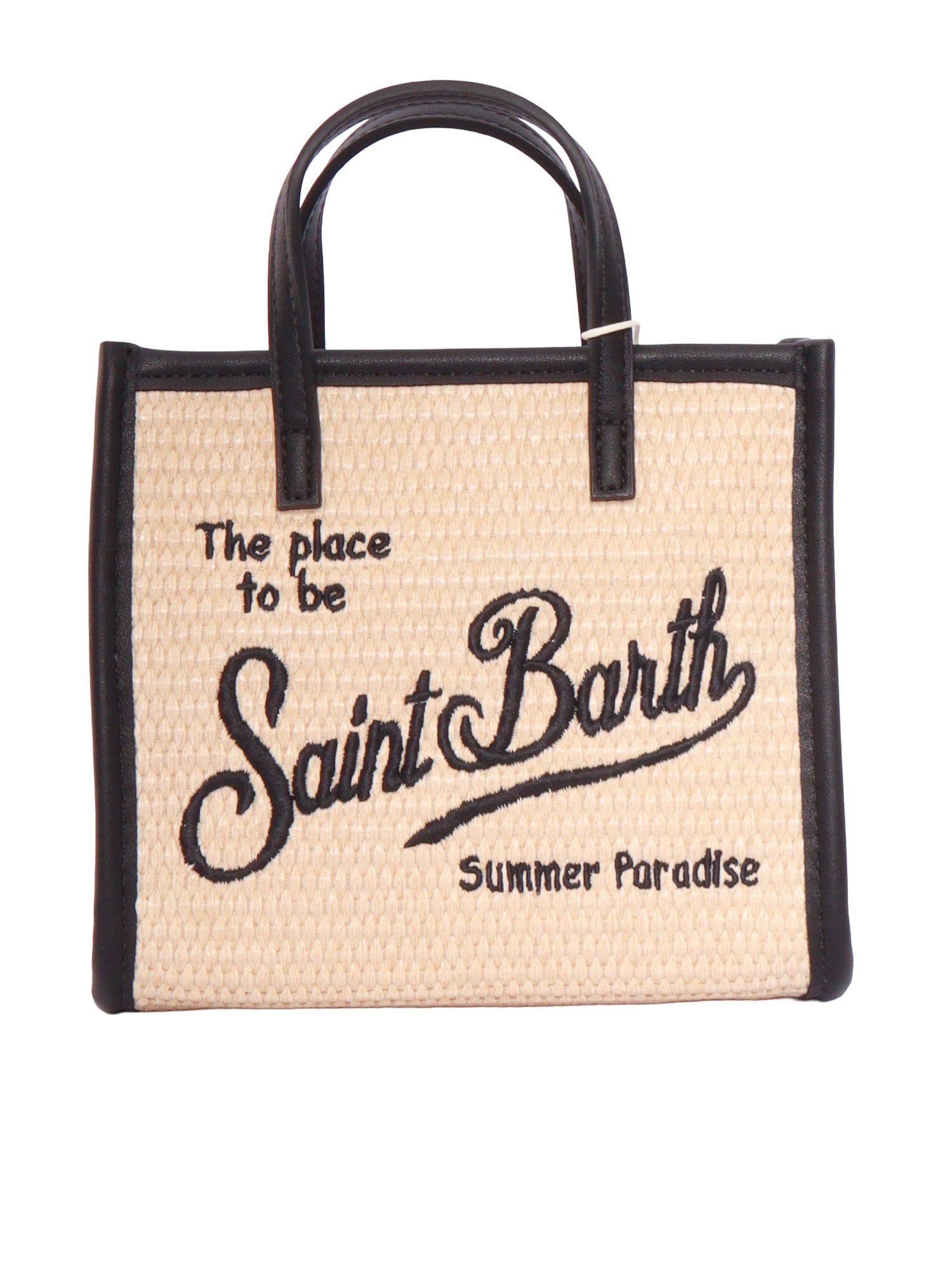 Vivian Mini Straw-1100 Emb Beige Paper Polyurethane Handbag