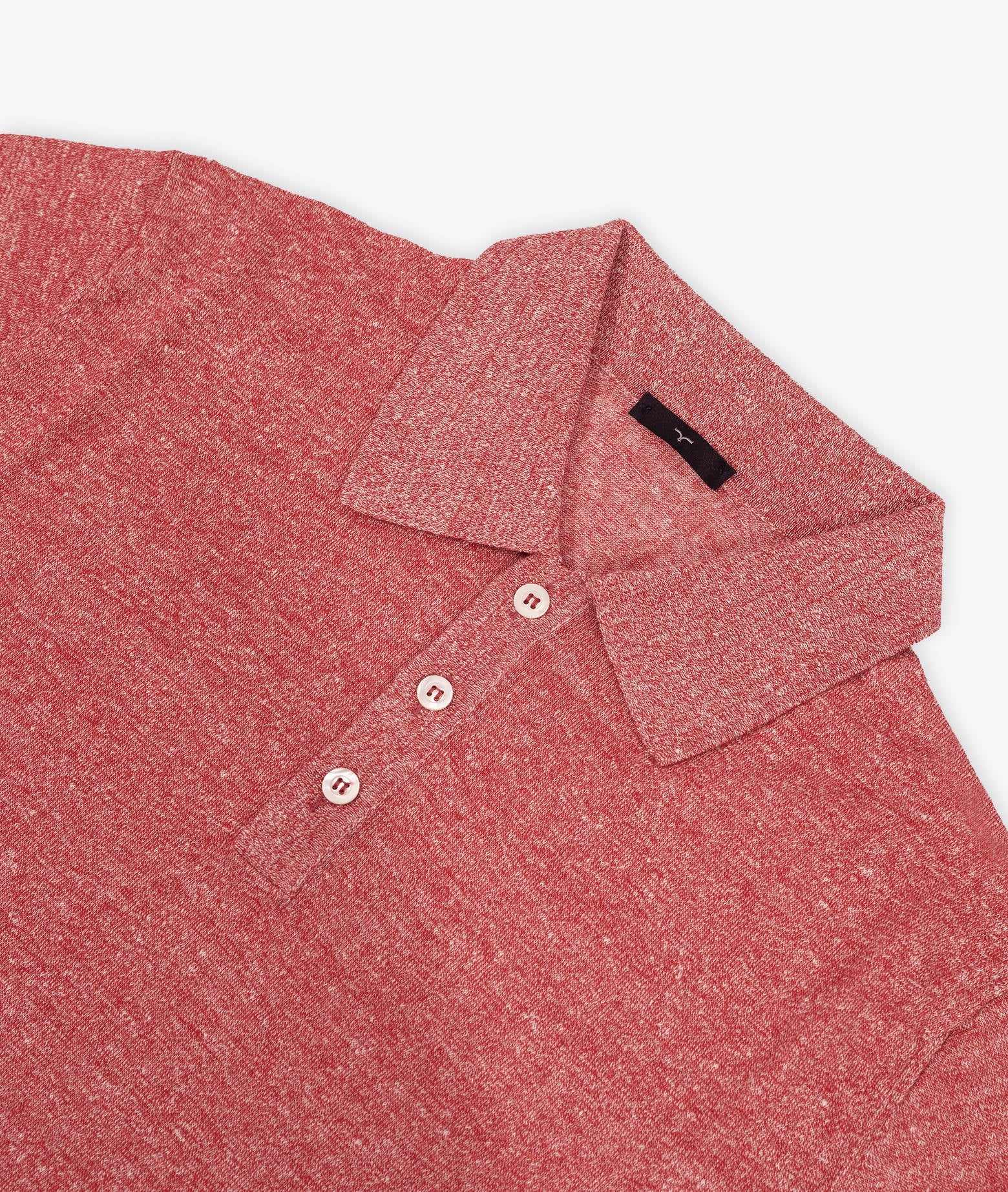 Radama Linend And Cotton Polo Shirt Blue Knitwear