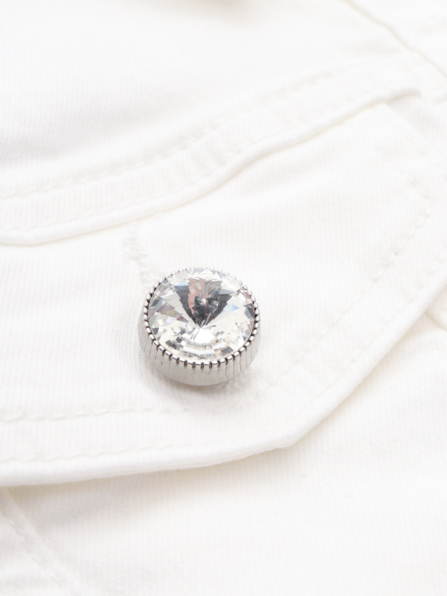 DENIM BASIC JACKET White Cotton Elastan