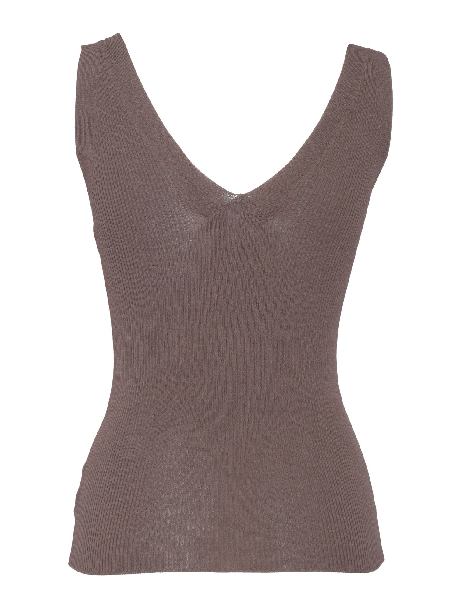 CREWNECK SWEATER SS Brown Viscose Nylon Top