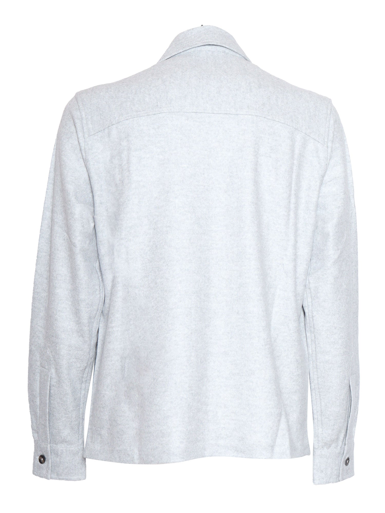 Fleece Shirt Grey Virgin Wool Sweatshirt