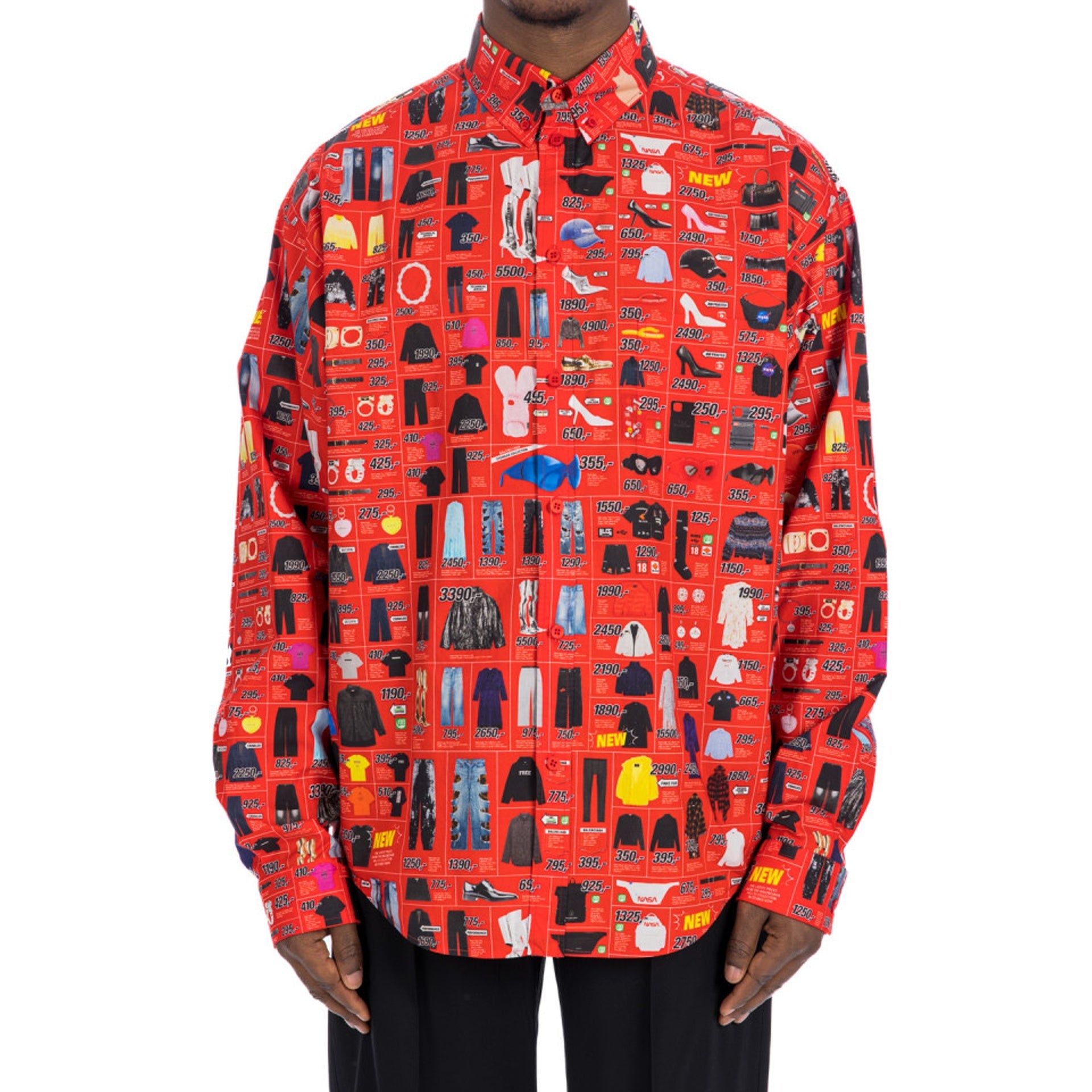 Printed Shirt Red Cotton