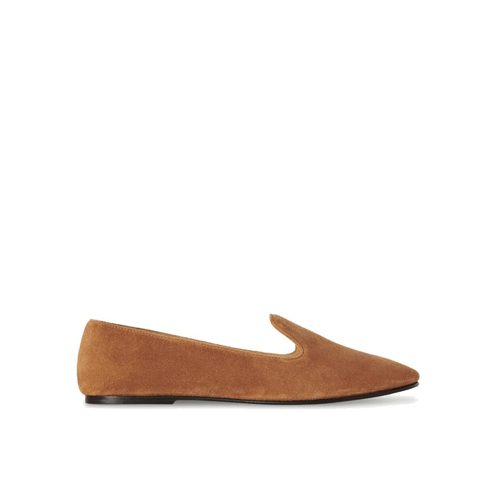 The Row Tippi Leather Loafers Brown Calf