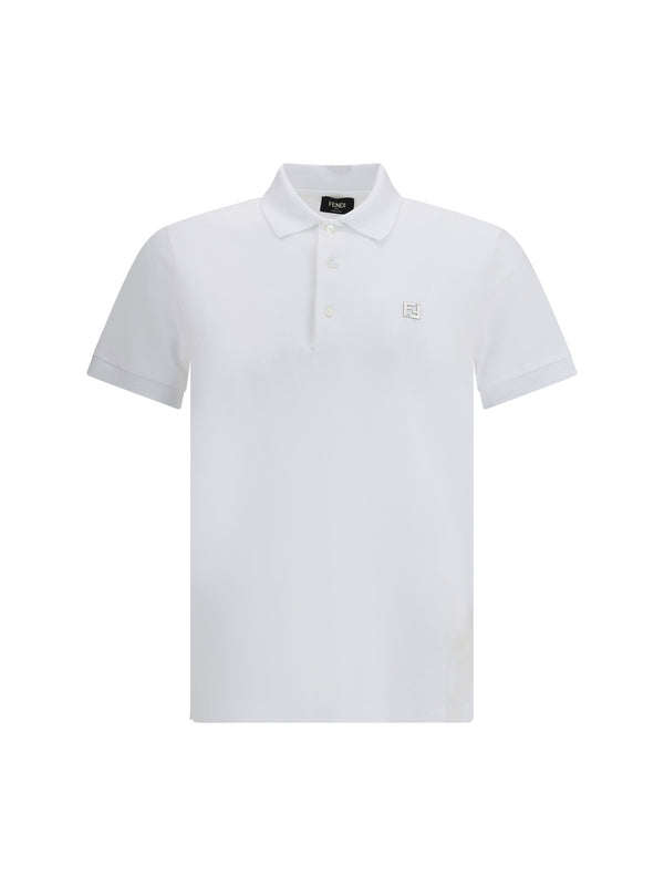 Fendi 100% Cotton polo in white