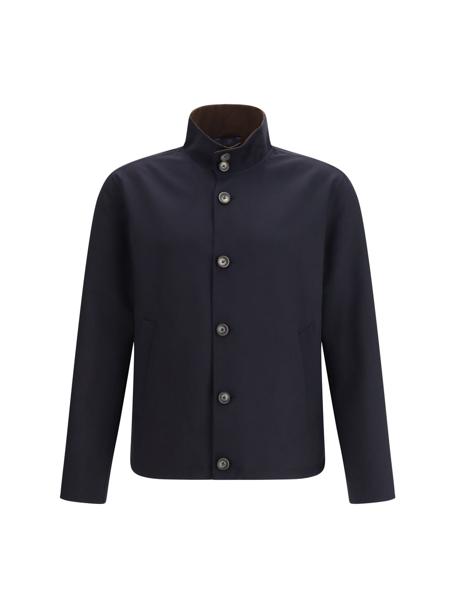 Herno Outer: 30% Wool jacket in navy