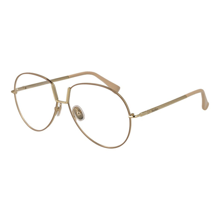 Beige Metal Glasses (frames) Accessory