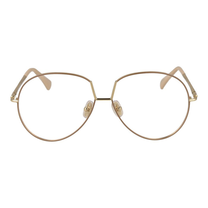 Beige Metal Glasses (frames) Accessory