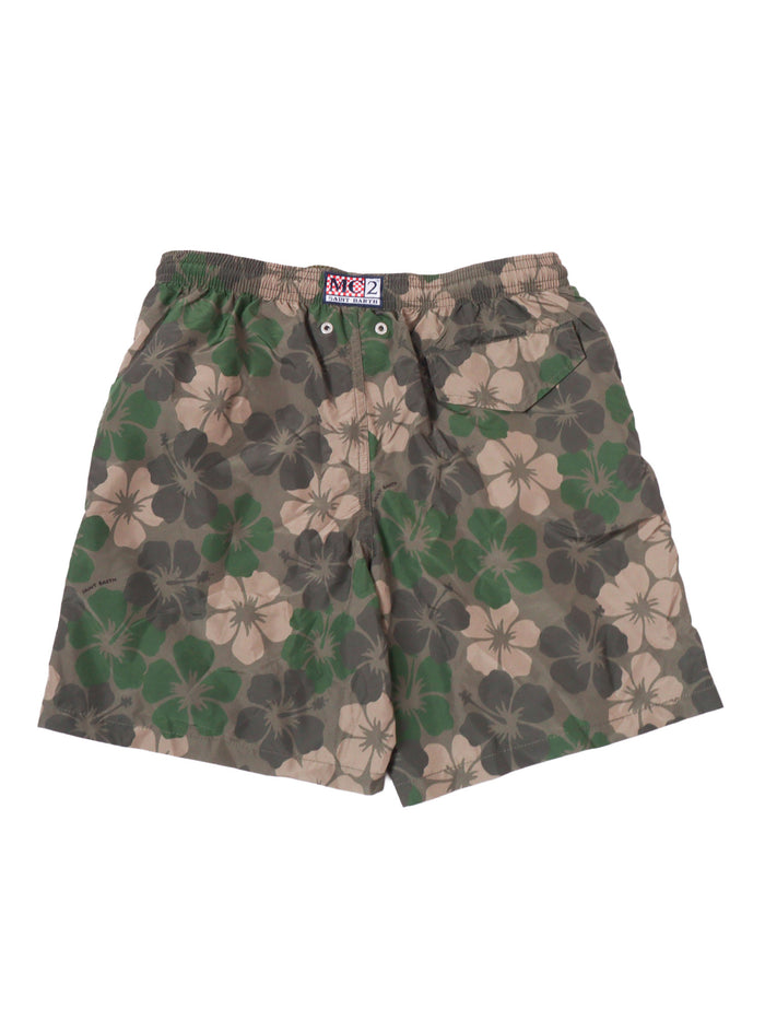 Jean Lighting-Hibiscus Camo 52 Green Polyester Boxer Mare Bimbo