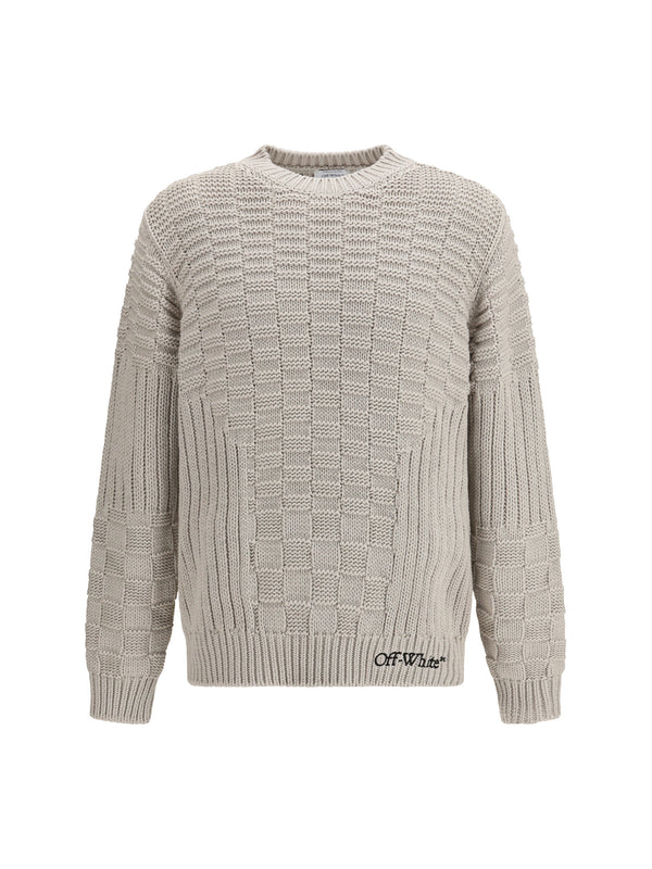 Off-White 100% cotton sweater in gray