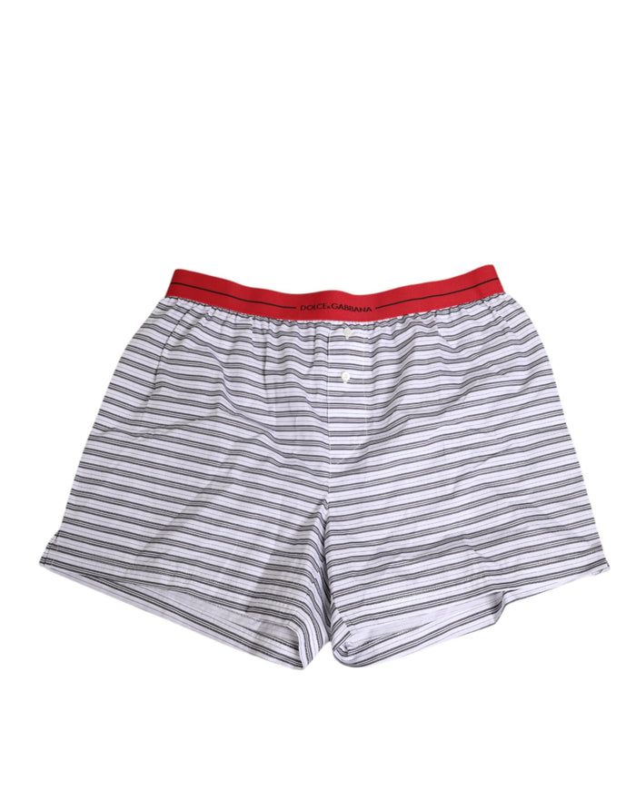 Dolce & Gabbana 100% Cotton swim shorts in white — view 2