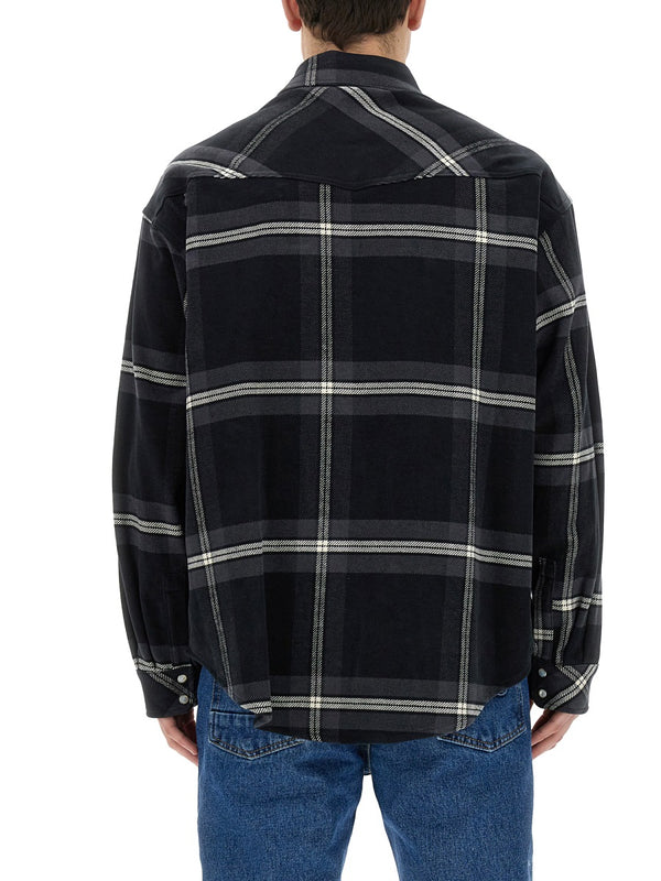 Monogram Shirt Charcoal Cotton Jacket