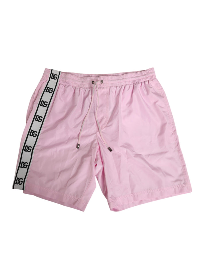 Dolce & Gabbana 100% Nylon swim shorts in pink — view 2