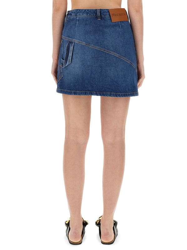 Denim Miniskirt Blue Main: Cotton Skirt