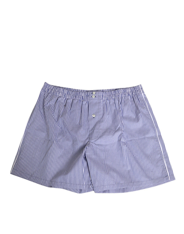 Dolce & Gabbana 100% Cotton swim shorts in blue