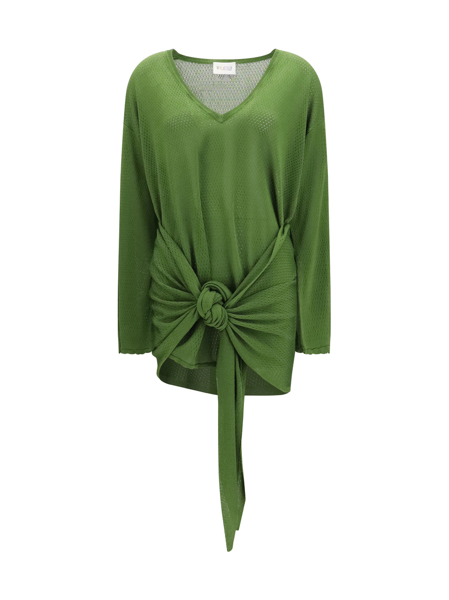 The Attico 100% Viscose mini dress in green