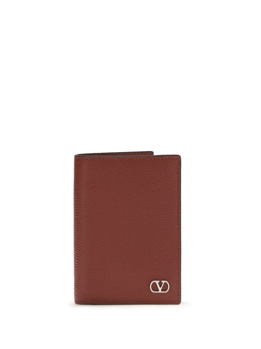 Valentino Garavani 100% Calf Leather Bos Taurus card case in red