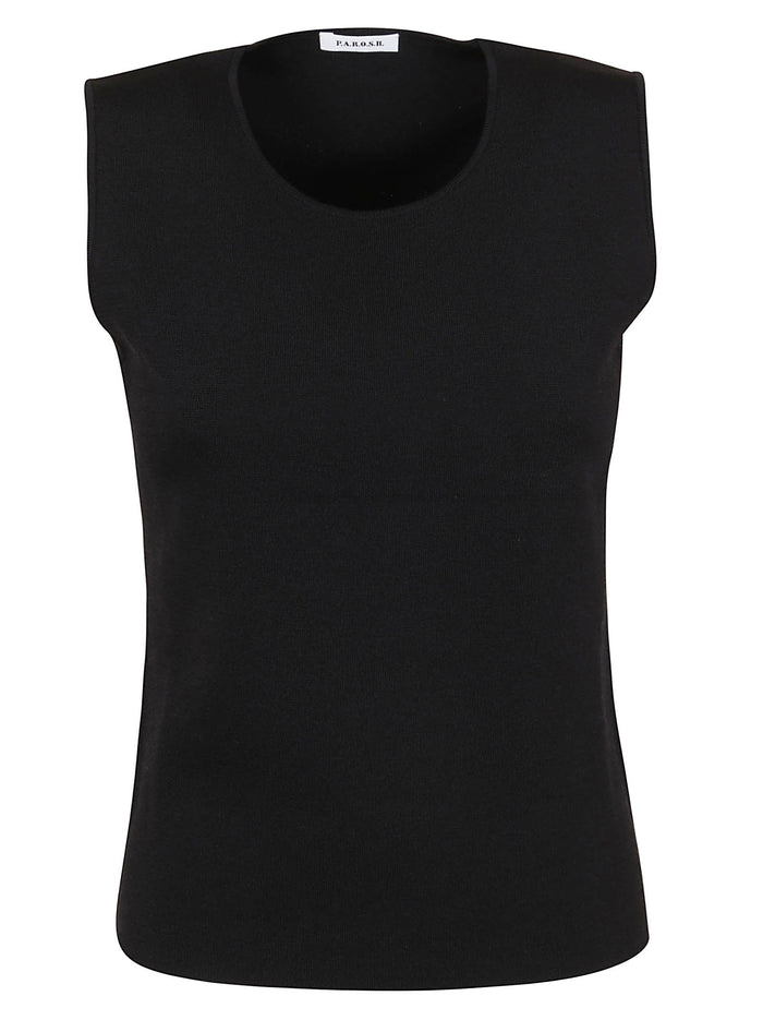 Maglia S-maniche Black Viscose Pa