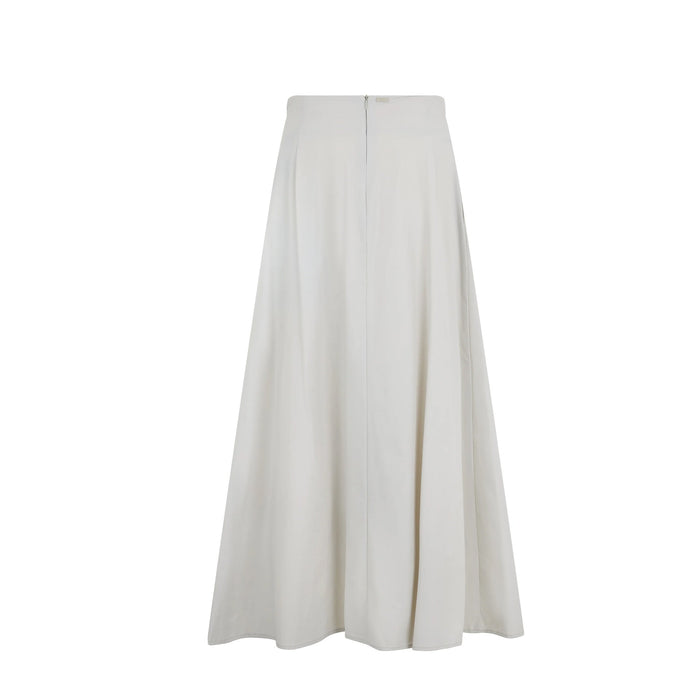 Herno Long Skirt Gray Elastane Polyamide