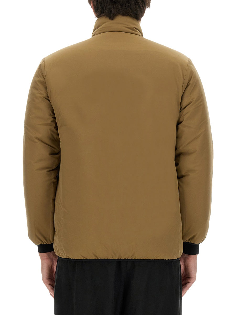 Brown Jacket With Logo Polyester