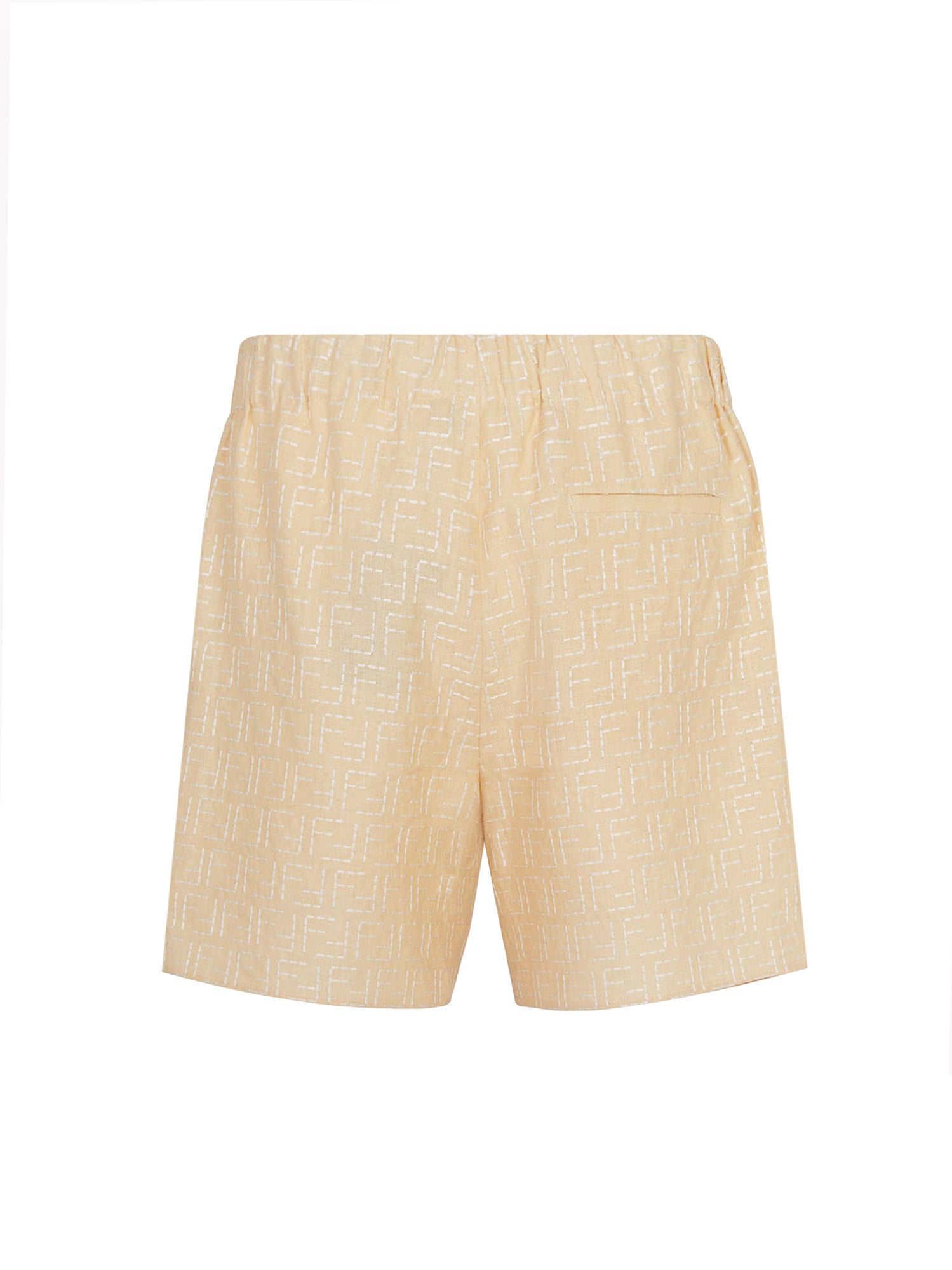 Fendi Shorts Beige Lino Cotone