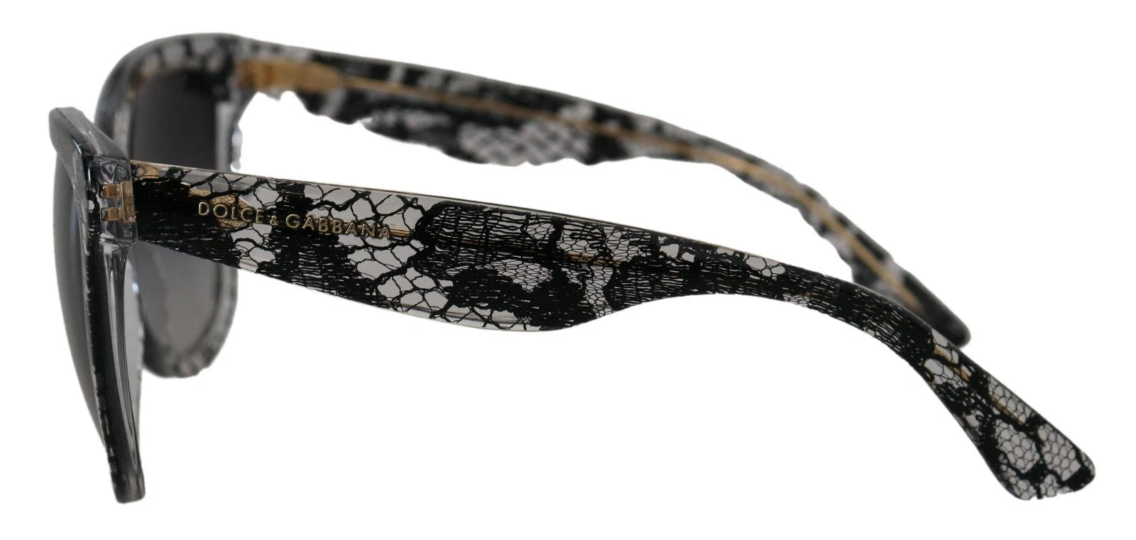 Dg4190 Black Lace Acetate Crystal Round Sunglasses