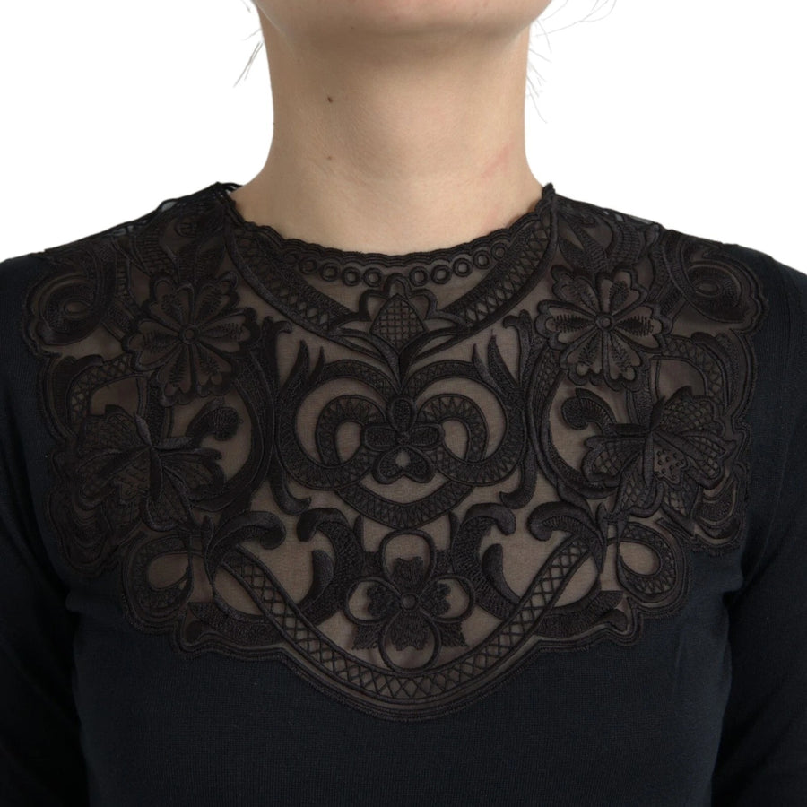 Dolce & Gabbana 80% Silk blouse in black