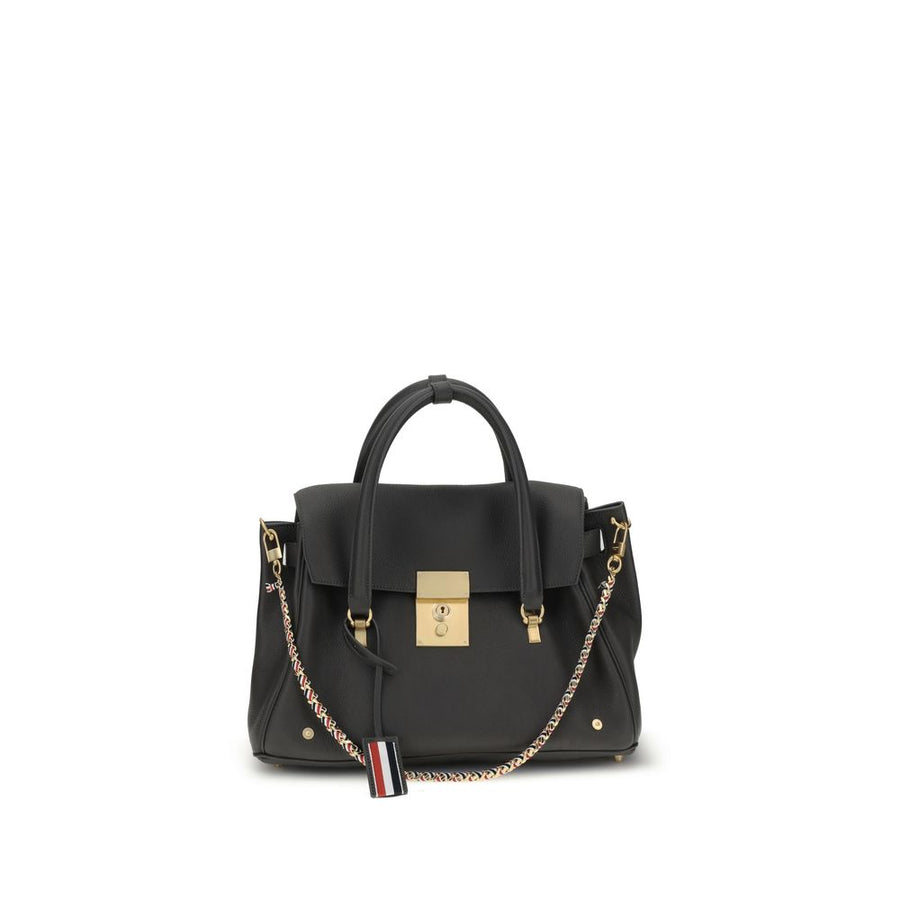 Thom Browne 100% Calf Leather Bos Taurus top handle bag in gray